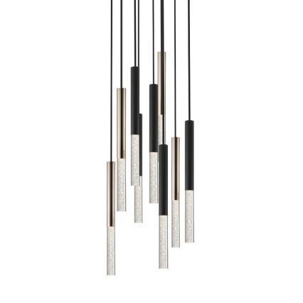 Zuma Line - LED pendel 9xLED/5W/230V sort/messing