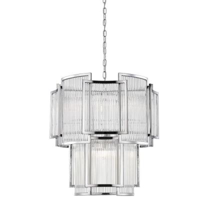 Zuma Line - Pendel med kædeophæng 8xE14/60W/230V skinnende krom