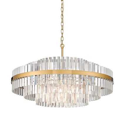 Zuma Line - Pendel med kædeophæng 16xG9/28W/230V diameter 80 cm guldfarvet