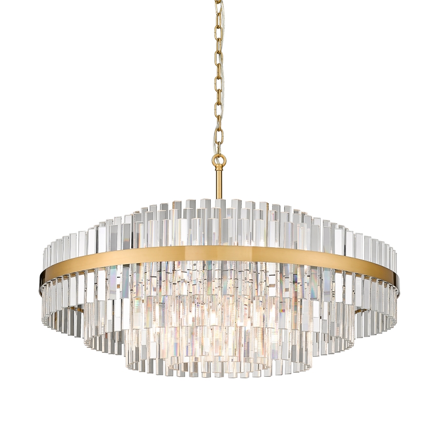 Zuma Line - Pendel med kædeophæng 16xG9/28W/230V diameter 80 cm guldfarvet