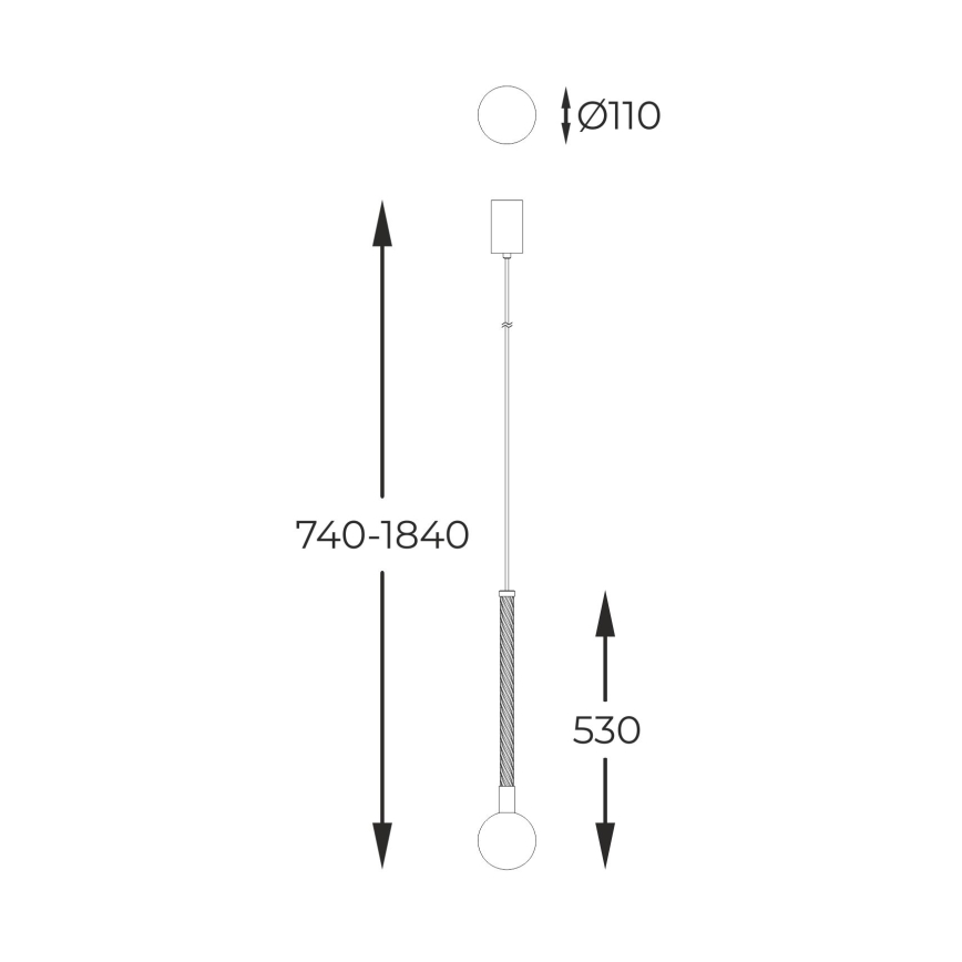 Zuma Line - Pendel 1xG9/6W/230V messing
