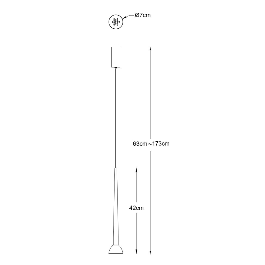 Zuma Line - LED-pendel med wireophæng LED/5W/230V sort