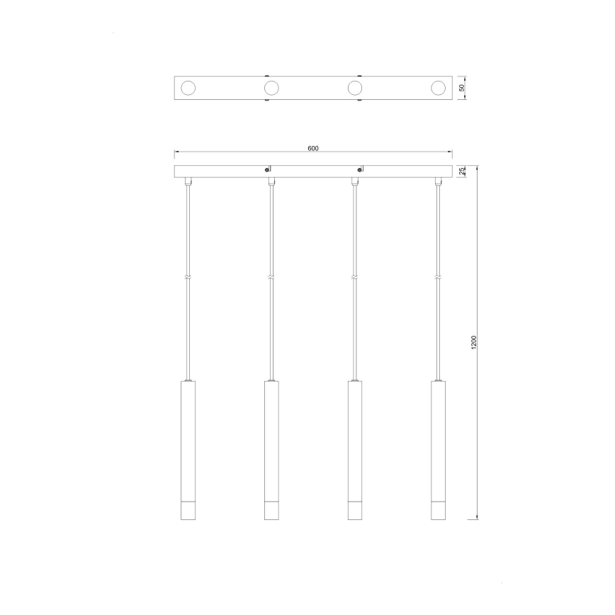 Zuma Line - Lysekrone med wire 4xG9/5W/230V guld