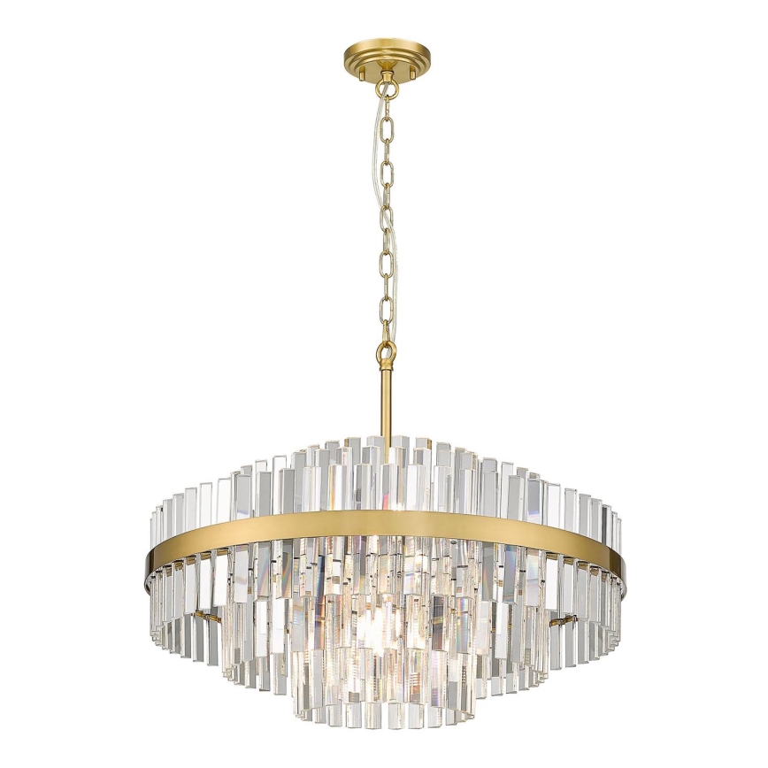 Zuma Line - Pendel med kædeophæng 12xG9/28W/230V diameter 60 cm guldfarvet