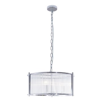 Zuma Line - Pendel med kædeophæng 3xE27/40W/230V skinnende krom