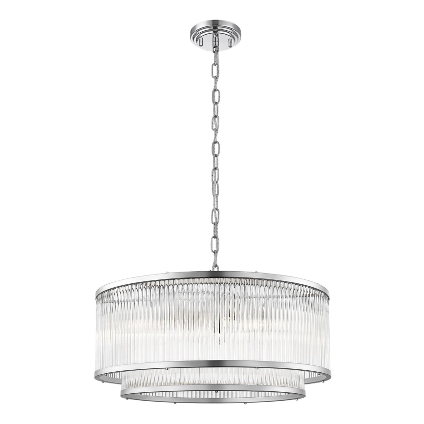 Zuma Line - Pendel med kædeophæng 6xE14/60W/230V skinnende krom