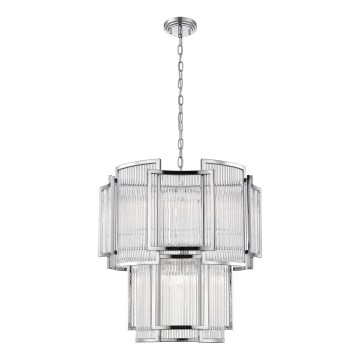Zuma Line - Pendel med kædeophæng 8xE14/60W/230V skinnende krom