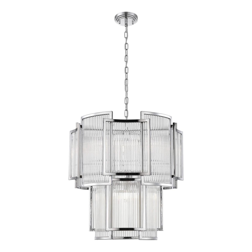 Zuma Line - Pendel med kædeophæng 8xE14/60W/230V skinnende krom