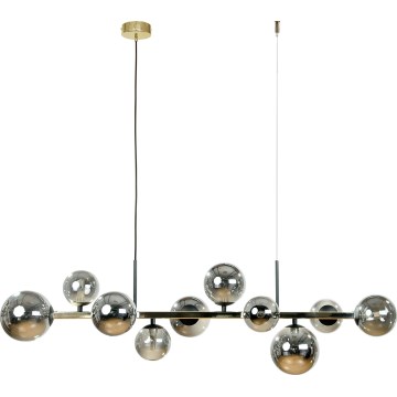 Zuma Line - Pendel på wire 10xG9/8W/230V guld/røget sort