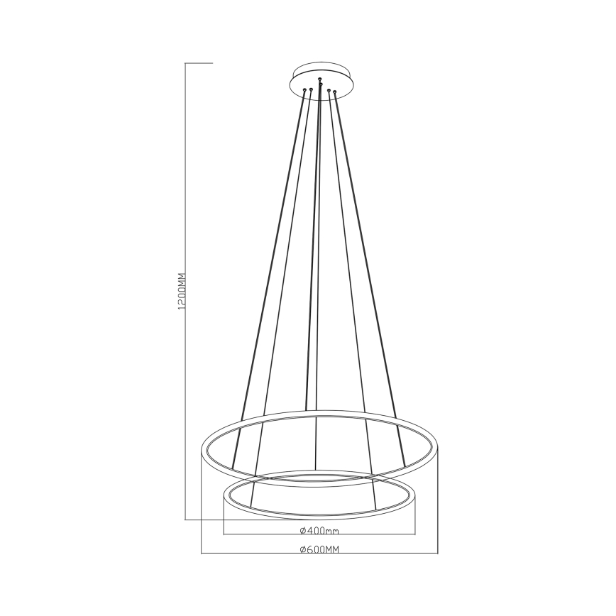 Zuma Line - LED pendel LED/40W/230V guldfarvet