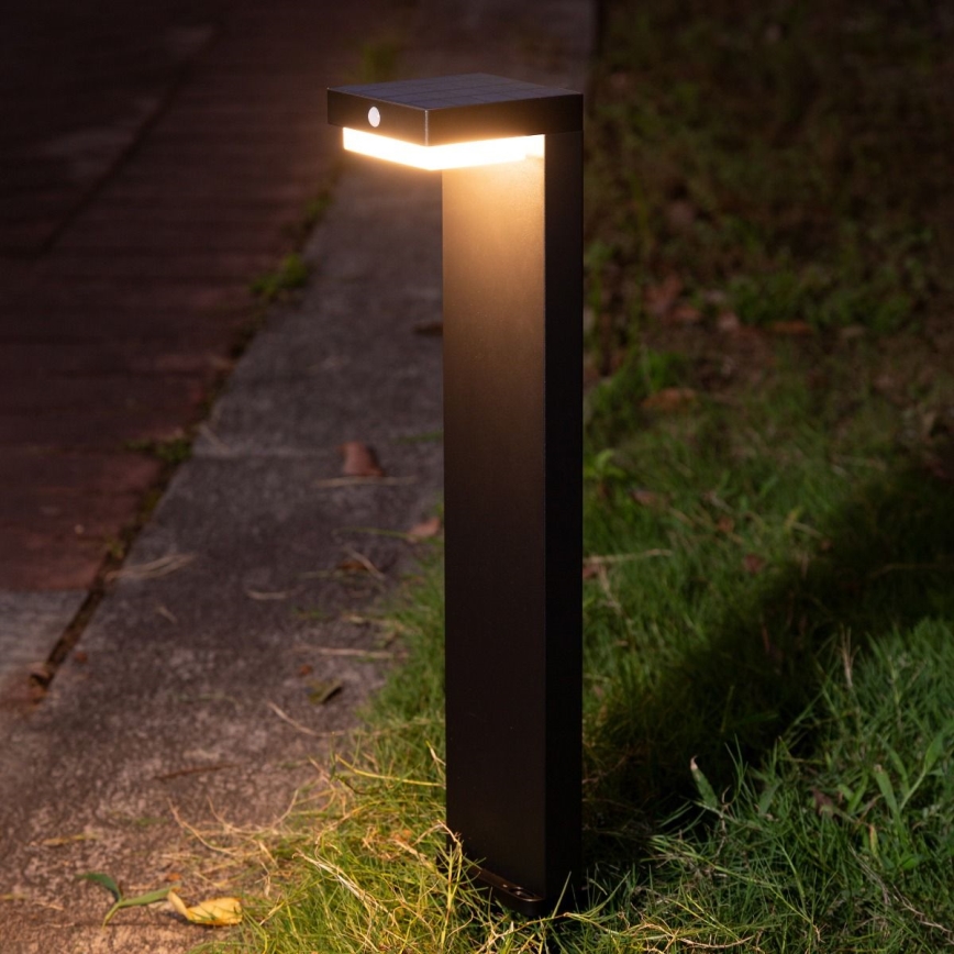 Zuma Line - LED solcellelampe med bevægelsessensor LED/4,5W/2000 mAh IP44 sort