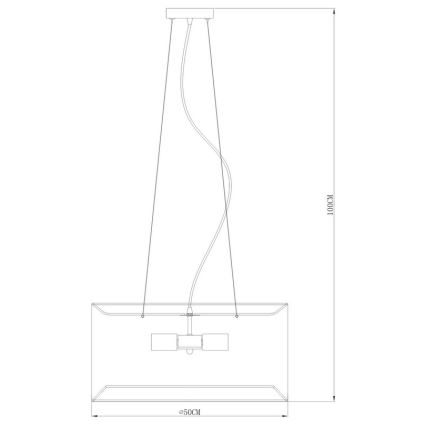 Zuma Line - Pendel 4xE27/60W/230V sort