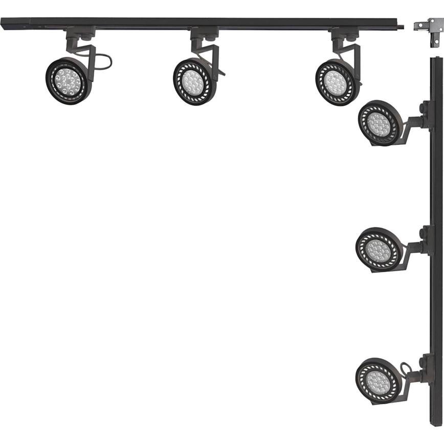 Zuma Line - Skinnespot til skinnesystem 6xGU10/15W/230V, sort
