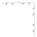 Zuma Line - Skinnespot til skinnesystem 8xGU10/35W/230V hvid