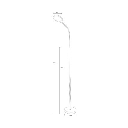 Zuma Line - LED Dæmpbar Gulvlampe LED/10W/230V 3000/4500/6500K sort