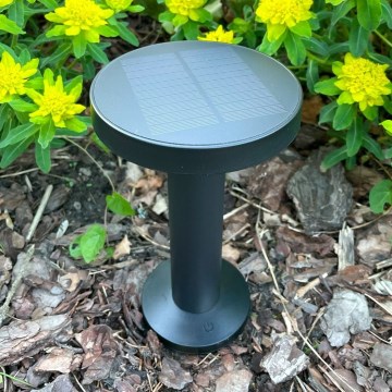 Zuma Line - Soldrevet LED bordlampe dæmpbar og genopladelig LED/2W/2000 mAh IP44 sort