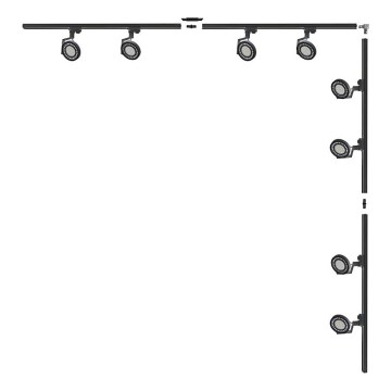 Zuma Line - Spot i system med 8xGU10/15W/230V sort