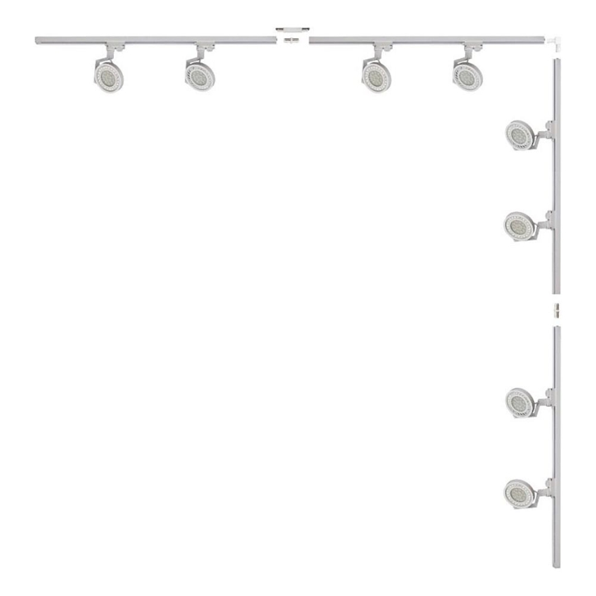 Zuma Line - Spot til skinnesystem 8xGU10/15W/230V hvid