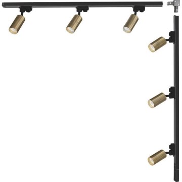 Zuma Line - Spotlampa i skinnesystem 6xGU10/35W/230V sort/guld