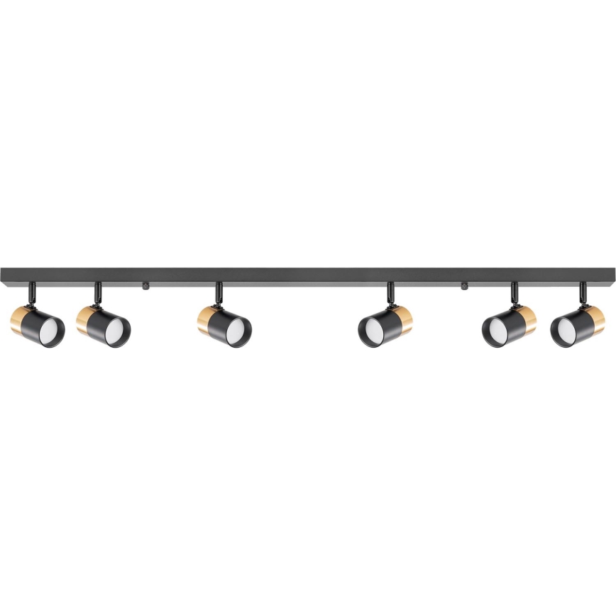 Zuma Line - Spotlampe 6xGU10/50W/230V sort/guldfarvet