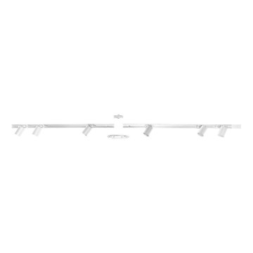 Zuma Line - Spotlampe til skinnesystem 6xGU10/10W/230V hvid + skinnetilbehør