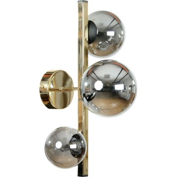Zuma Line - Væglampe 3xG9/8W/230V guld/røget sort