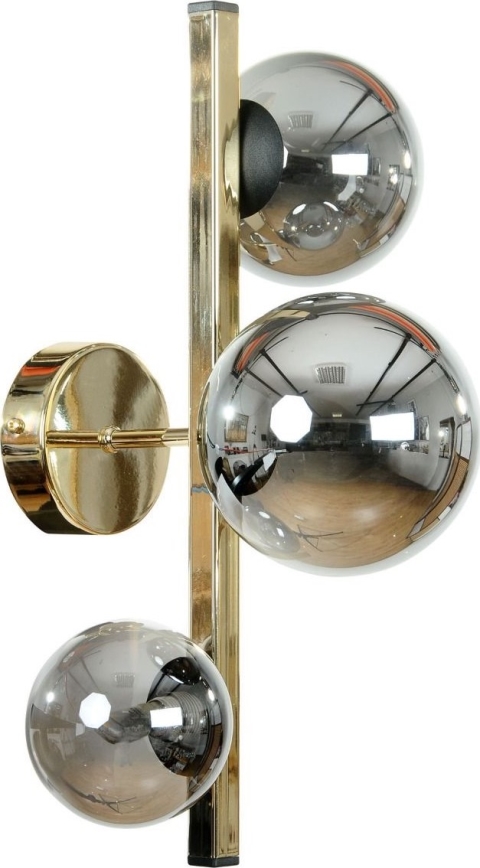 Zuma Line - Væglampe 3xG9/8W/230V guld/røget sort