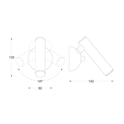 Zuma Line - LED-vægspot LED/5W/230V guldfarvet