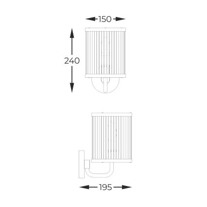 Zuma Line - Væglampe 1xE14/60W/230V sort