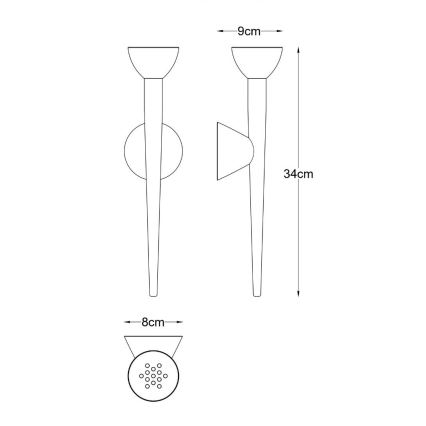 Zuma Line - LED væglampe LED/5W/230V guld