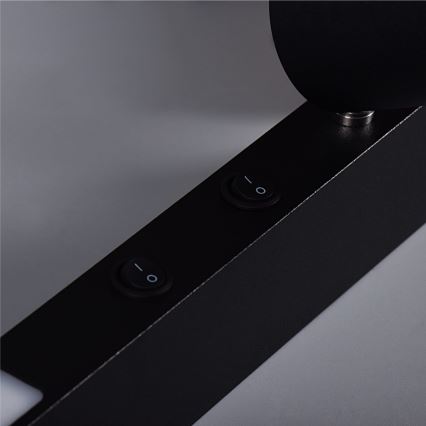 Zuma Line - LED vægspot 1xGU10/5W/230V + LED/8W sort