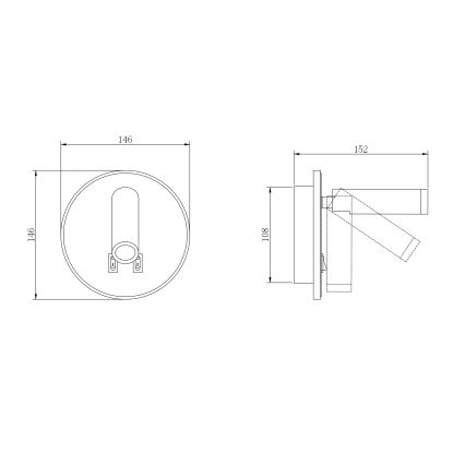 Zuma Line - LED vægspot LED/5,5W/230V 4000K + LED/2,5W 3000K hvid
