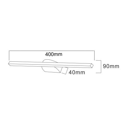 Zuma Line - LED gallerilampe LED/12W/230V 40 cm sort