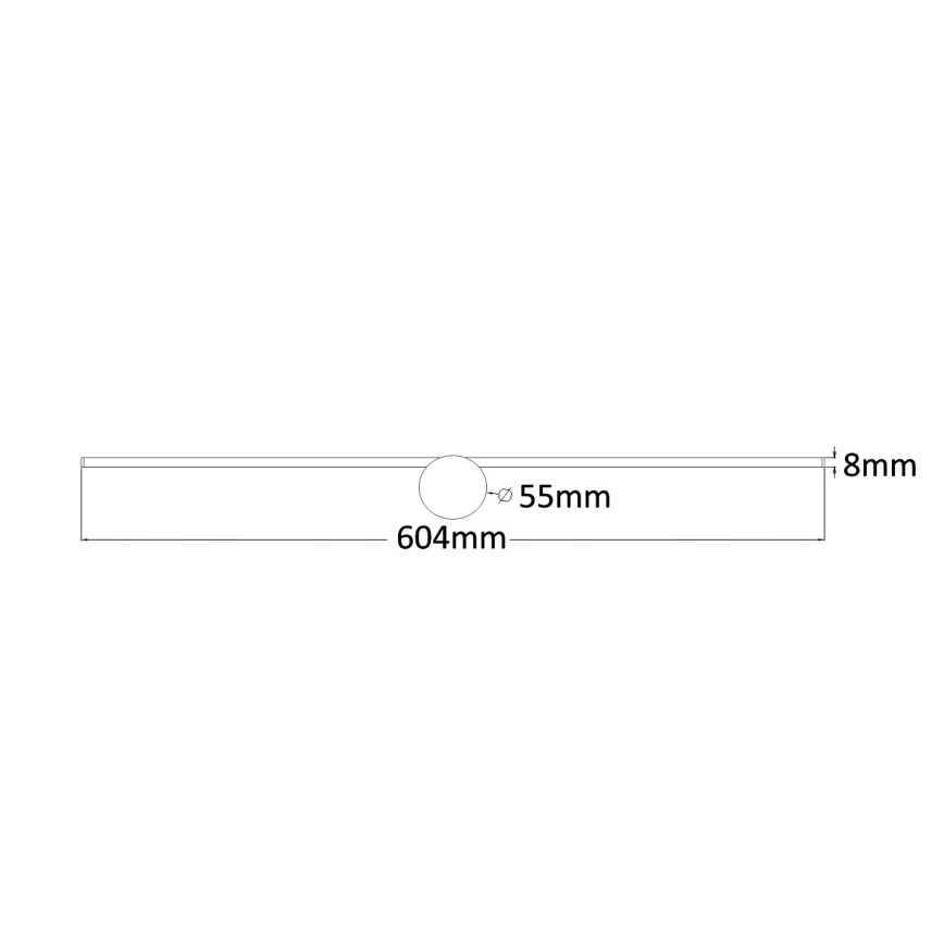 Zuma Line - LED spejllampe til badeværelse LED/8W/230V 60 cm IP44 skinnende krom