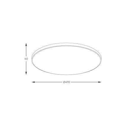 Zuma Line - LED-loftlampe LED/44W/230V Ø 47 cm sort