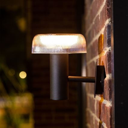 Zuma Line - Soldrevet LED væglampe LED/2,5W/2000 mAh IP44 sort