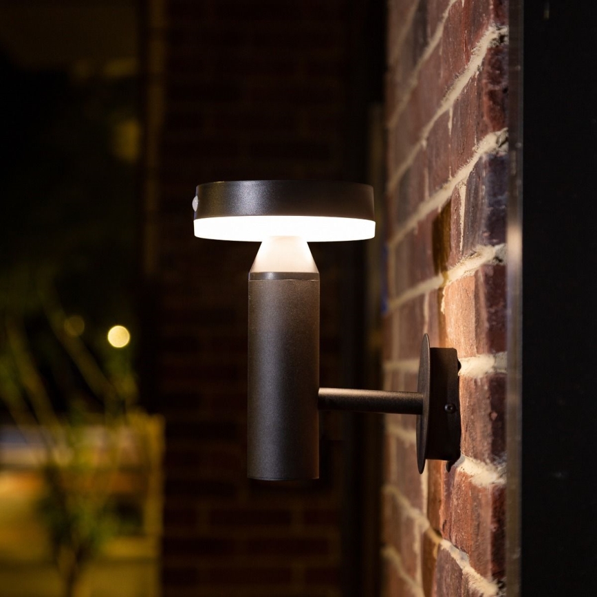 Zuma Line - Soldrevet LED væglampe med bevægelsessensor LED/4,5W/2000 mAh IP44 sort